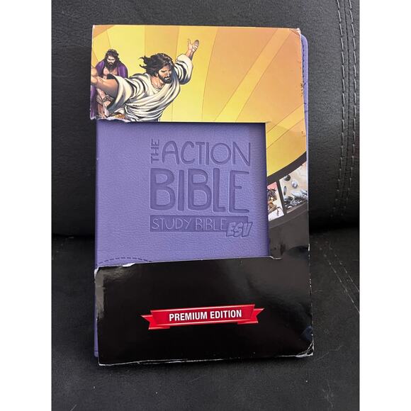 Action Bible Study Bible ESV (Gray) by David C Cook (2015, Imitation Leather) - Picture 1 of 2